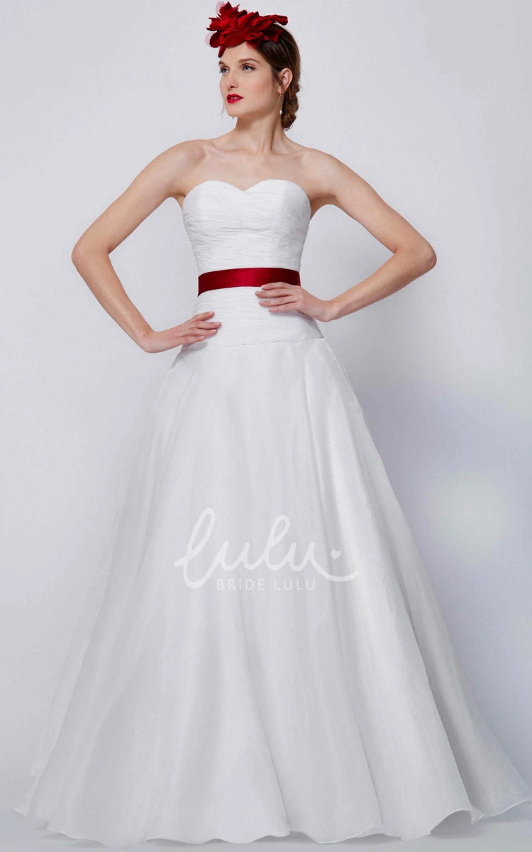 Organza Sweetheart A-Line Bridesmaid Dress with Ruching