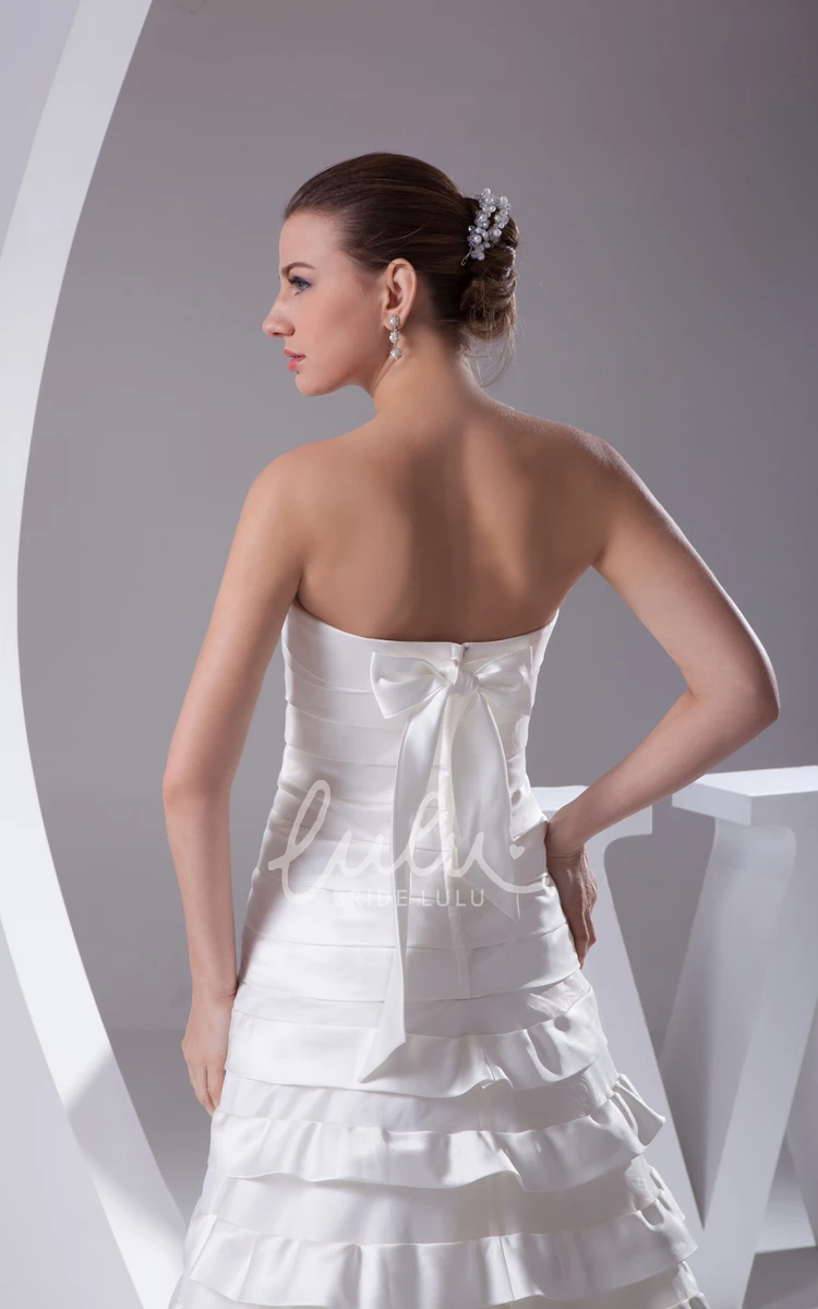 A-Line Tiered Dress with Ribbon and Zipper Back Tiered A-Line Dress with Ribbon and Zipper Back