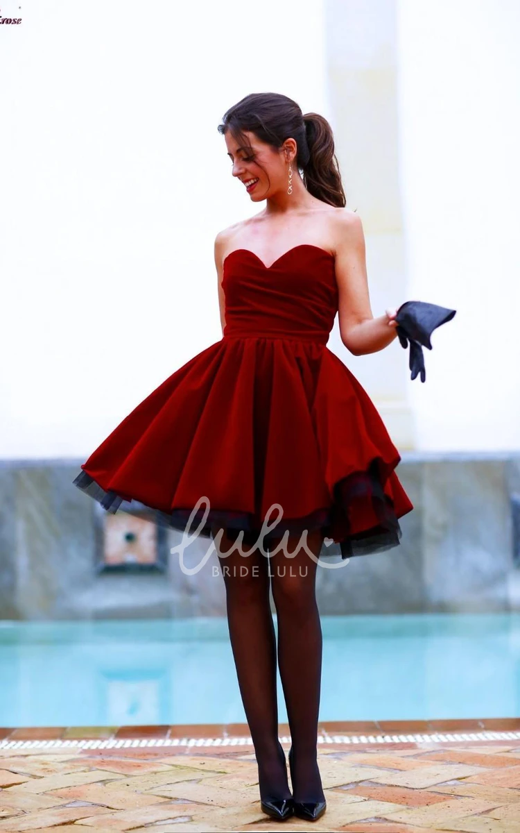 Burgundy Sweetheart Prom Gown Lovely & Flowy