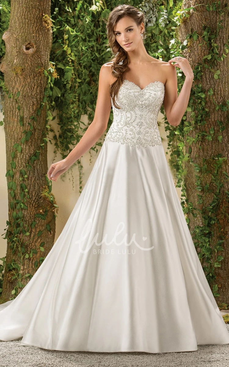 Sweetheart A-Line Taffeta Gown with Crystal Bodice Unique Sweetheart A-Line Taffeta Gown with Crystal Bodice