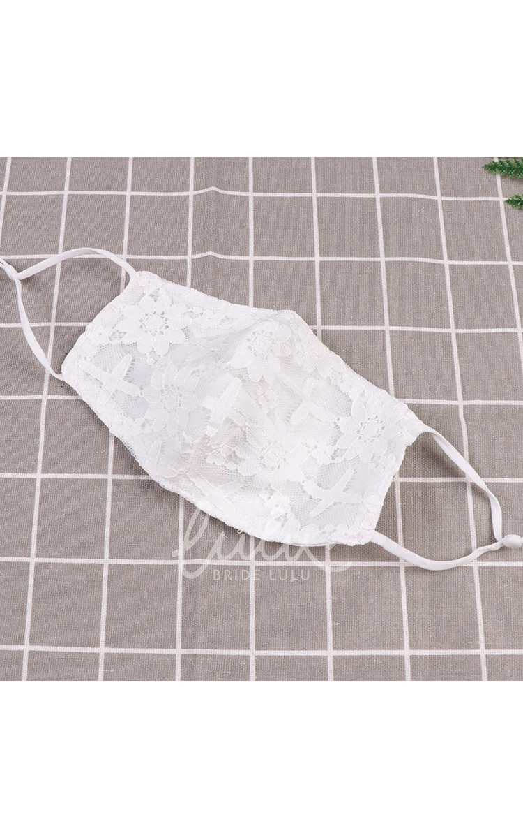 Non-Medical Lace Appliqued Wedding Face Masks