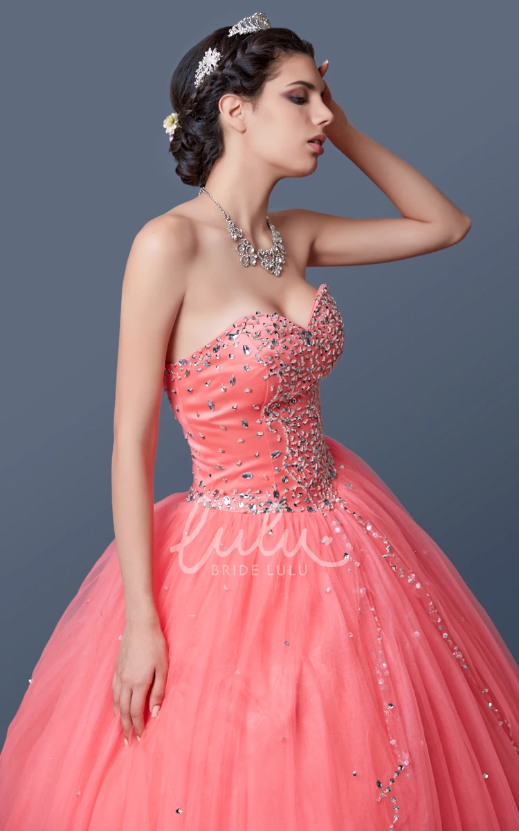 Princess Style Sweetheart Prom Ball Gown with Beading and Jacket Elegant & Classy