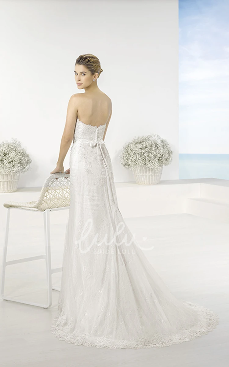 Sweetheart Lace Sheath Wedding Dress