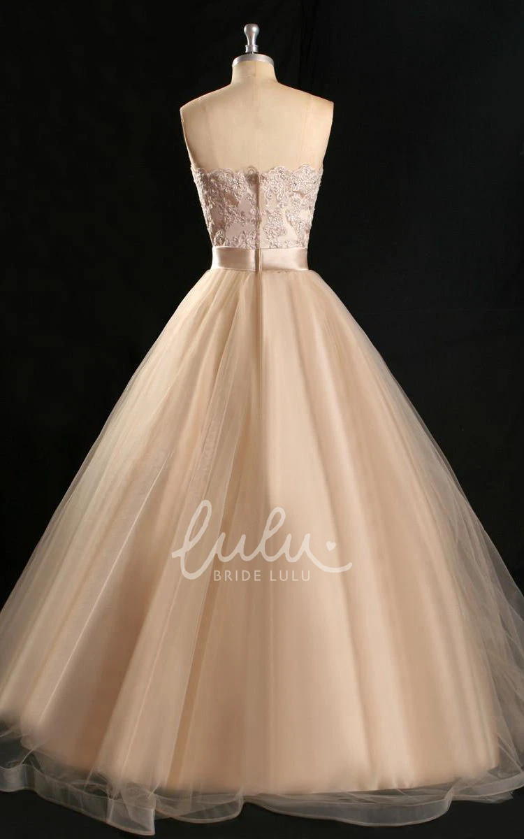 Stunning Lace Ballgown with A-line Silhouette and Sweetheart Neckline