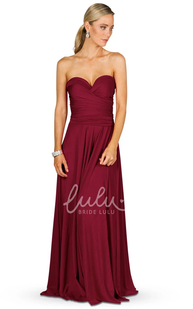 Halter Sleeveless Chiffon Bridesmaid Dress with Ruching Modern Convertible Style