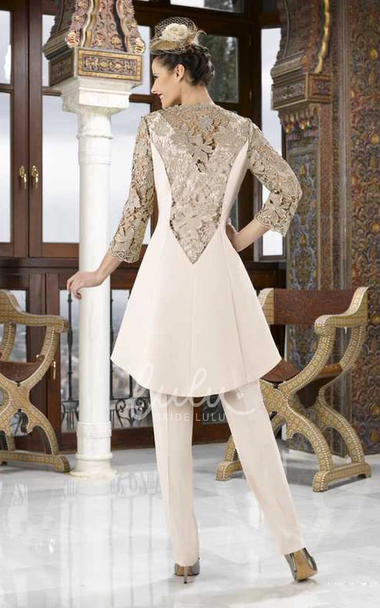 Caped Chiffon Long Sleeve Mother of the Bride Dress Unique Dress