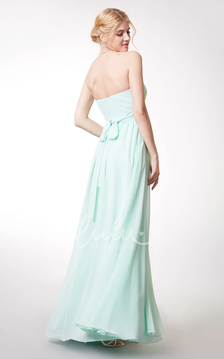 Empire Sweetheart A-line Chiffon Bridesmaid Dress Classy Dress for Women