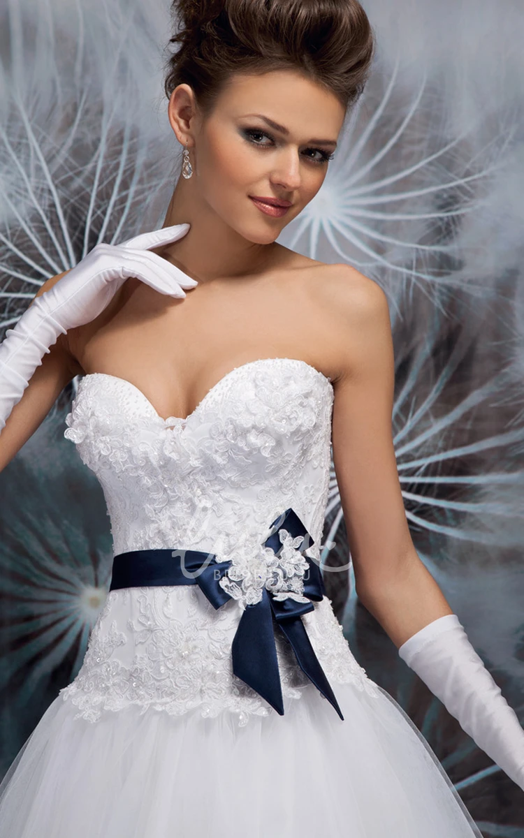 Sweetheart Tulle Ball-Gown Wedding Dress Sleeveless Long Length
