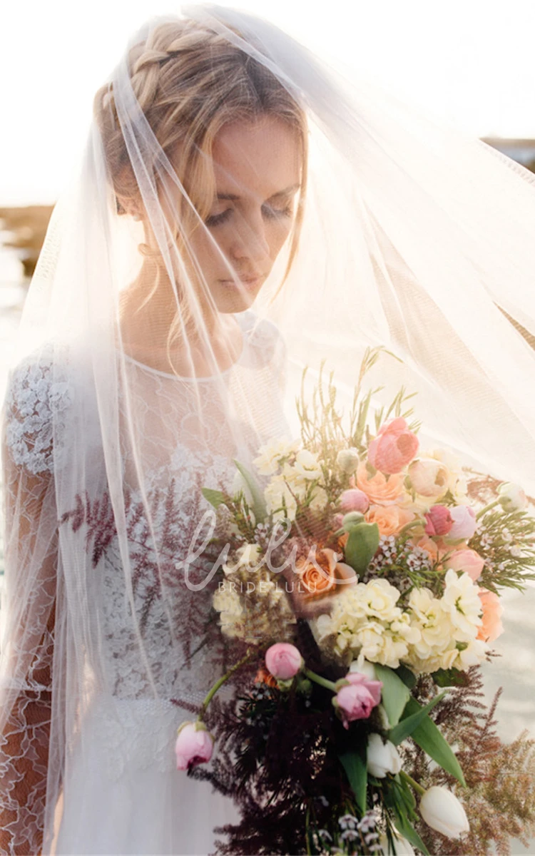 Long Soft Tulle Bridal Veil in White