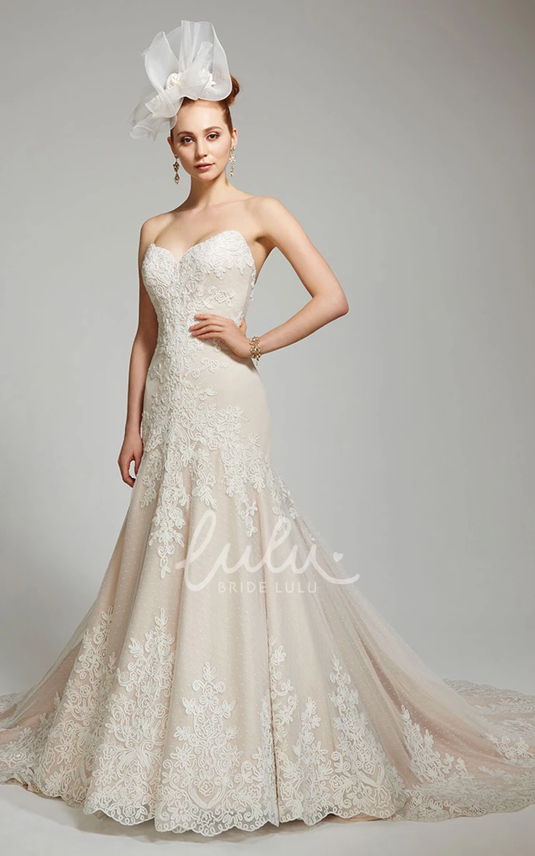 Backless Mermaid Lace Wedding Dress with Sweetheart Neckline