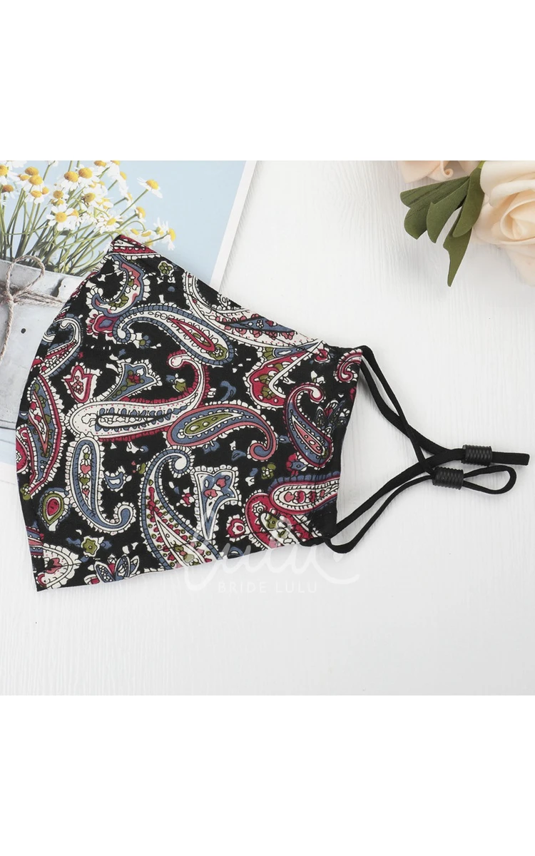 Non-medicial Floral Printed Cotton Reusable Face Mask In Multiple Colors