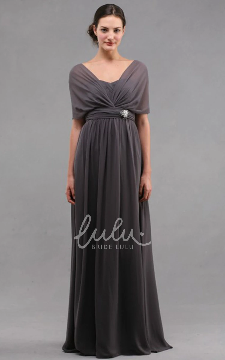 Sweetheart Empire Chiffon Bridesmaid Dress with Criss-Cross Classy Bridesmaid Dress