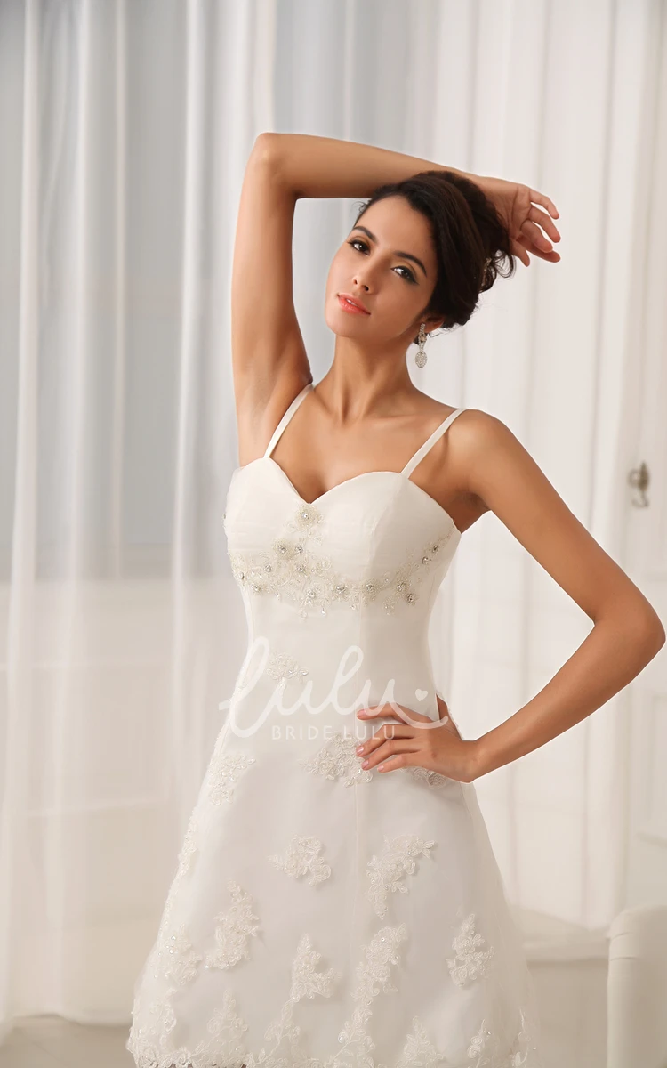 Lace Spaghetti Straps Sweetheart Wedding Dress with Jacket Elegant Bridal Gown