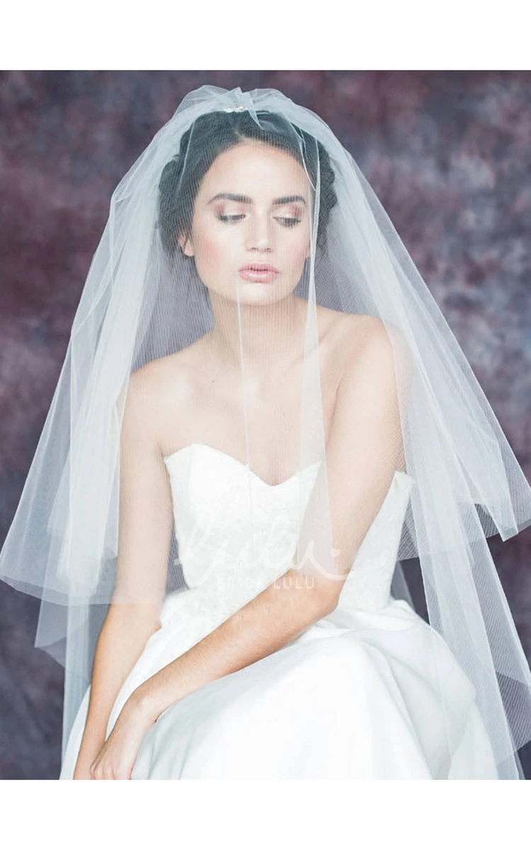 Soft Tulle Double Layer Wedding Veil Simple and Elegant Bridal Dress Accessory
