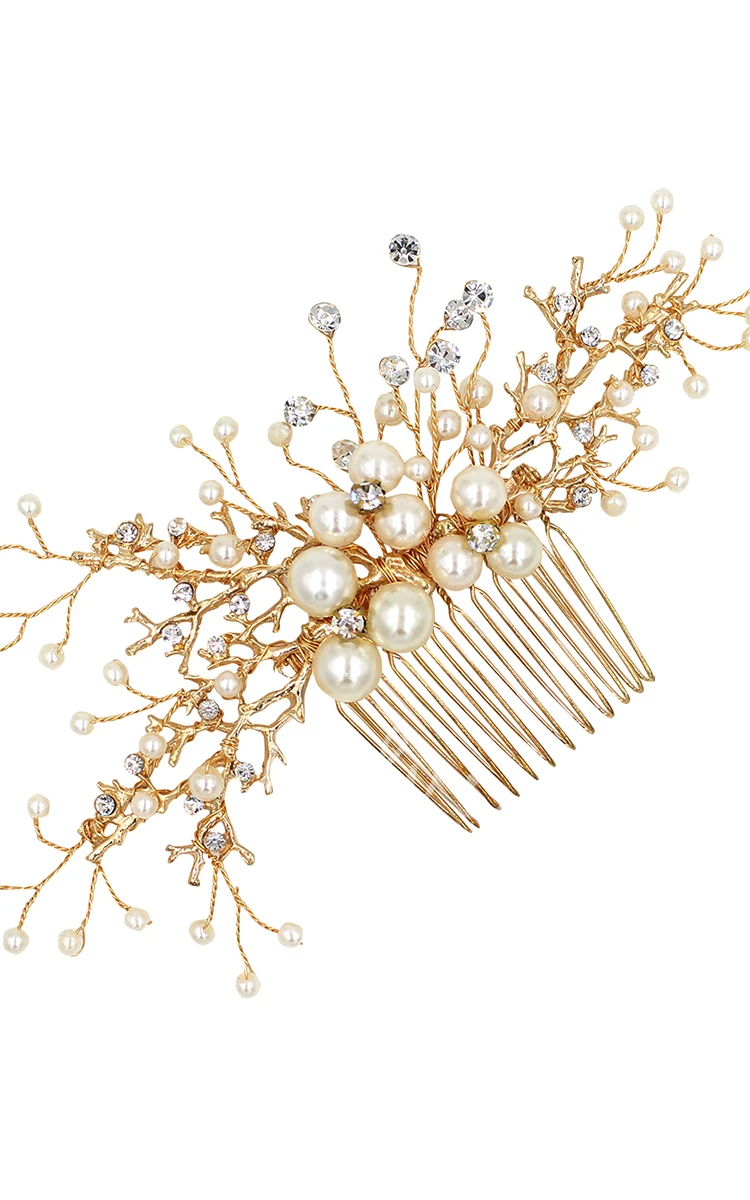 Forest Style Beaded Rhinestone Hair Combs