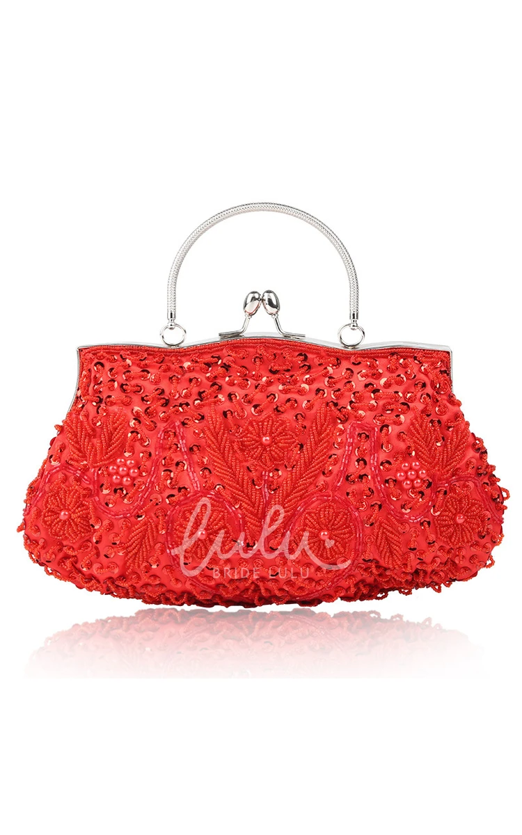 Appliqued Beaded Handbag