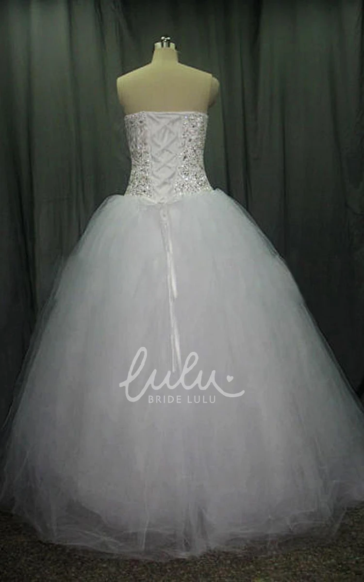 Sweetheart Tulle Ball Gown Wedding Dress Corset Back Style