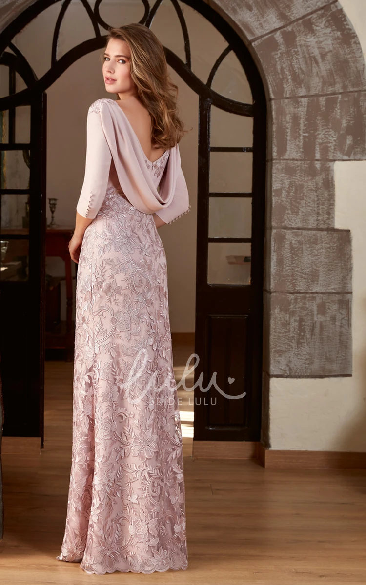 Ethereal Jewel Neck Satin Floor-length Prom Dress Flowy Satin Prom Dress