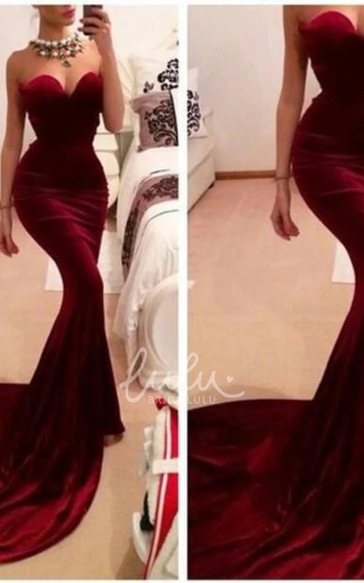 Sexy Red Mermaid Prom Dress with Sweetheart Neckline