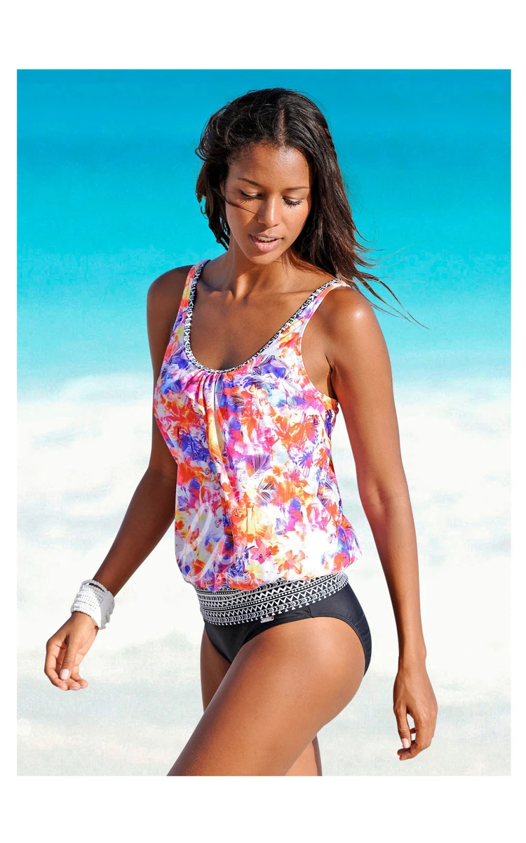 Romantic Boho Top Tankini Set