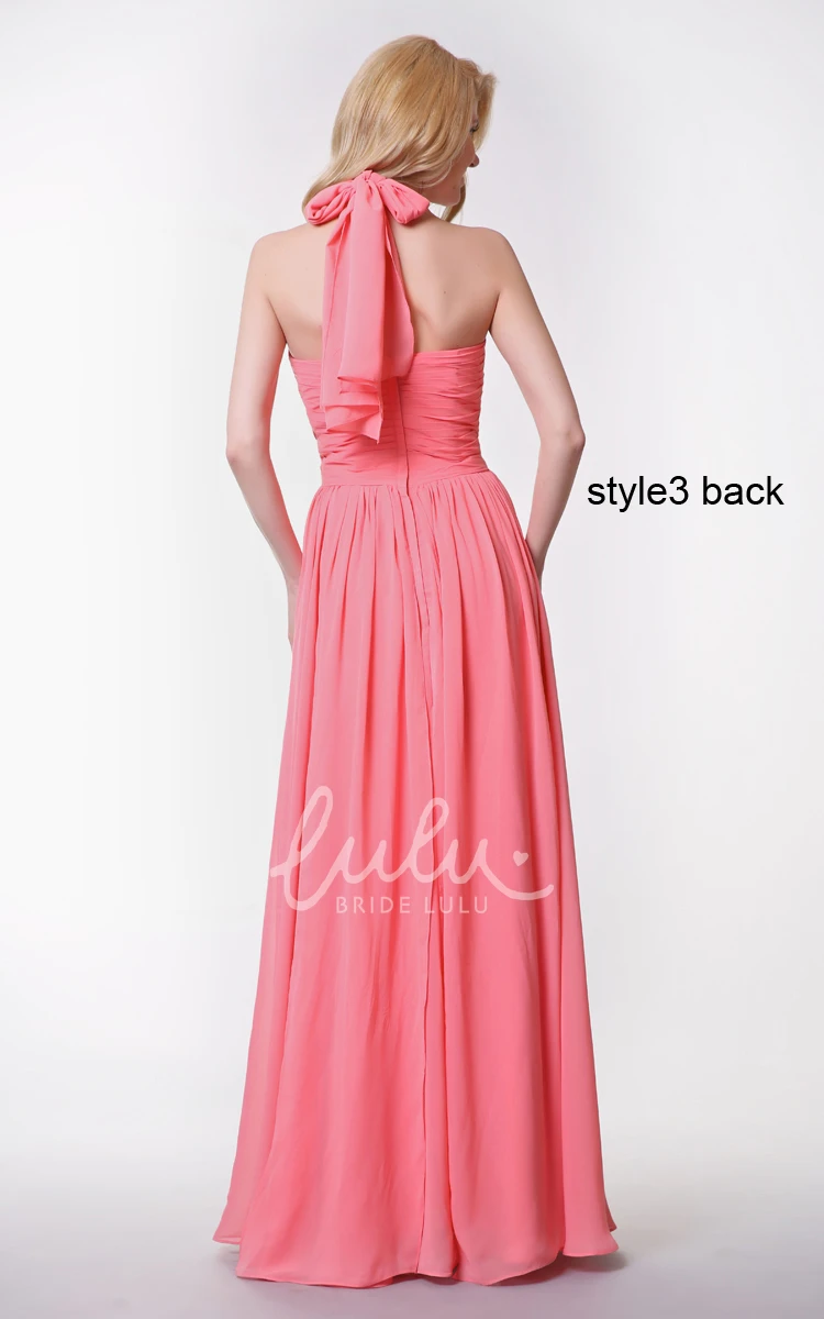 Convertible Strap Sweetheart Chiffon A-line Dress for Bridesmaids