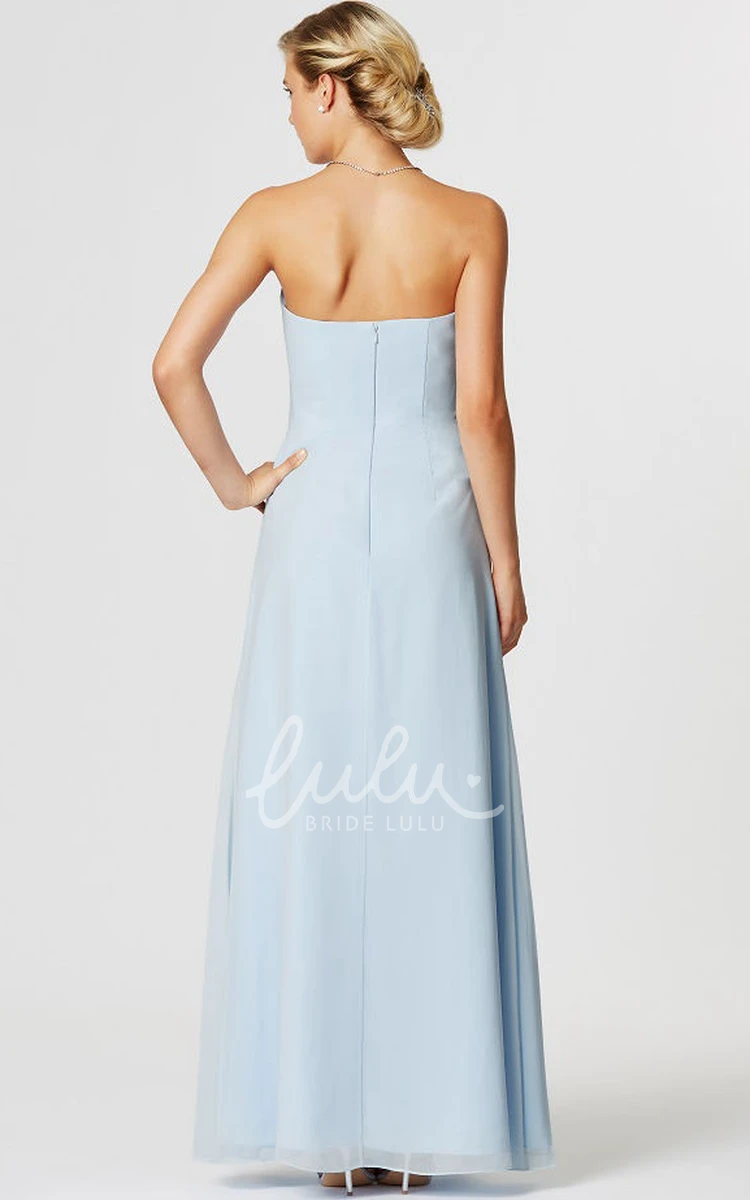 Sweetheart Empire Sleeveless Chiffon Bridesmaid Dress with Ruching