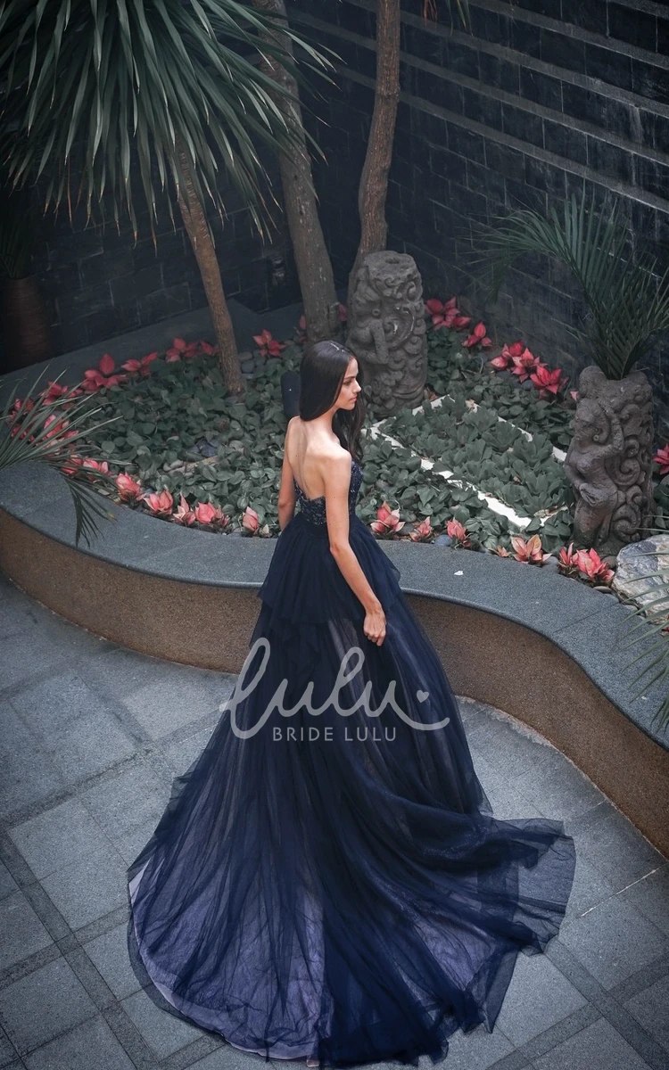 Off-shoulder Tulle A-Line Evening Dress for Women