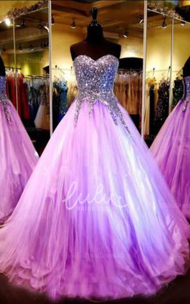 Sweetheart Tulle Princess Dress Luxurious Sequin Evening Dress