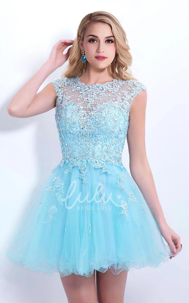 Sleeveless Lace Applique Tulle Homecoming Dress Elegant Women's Dress 2025