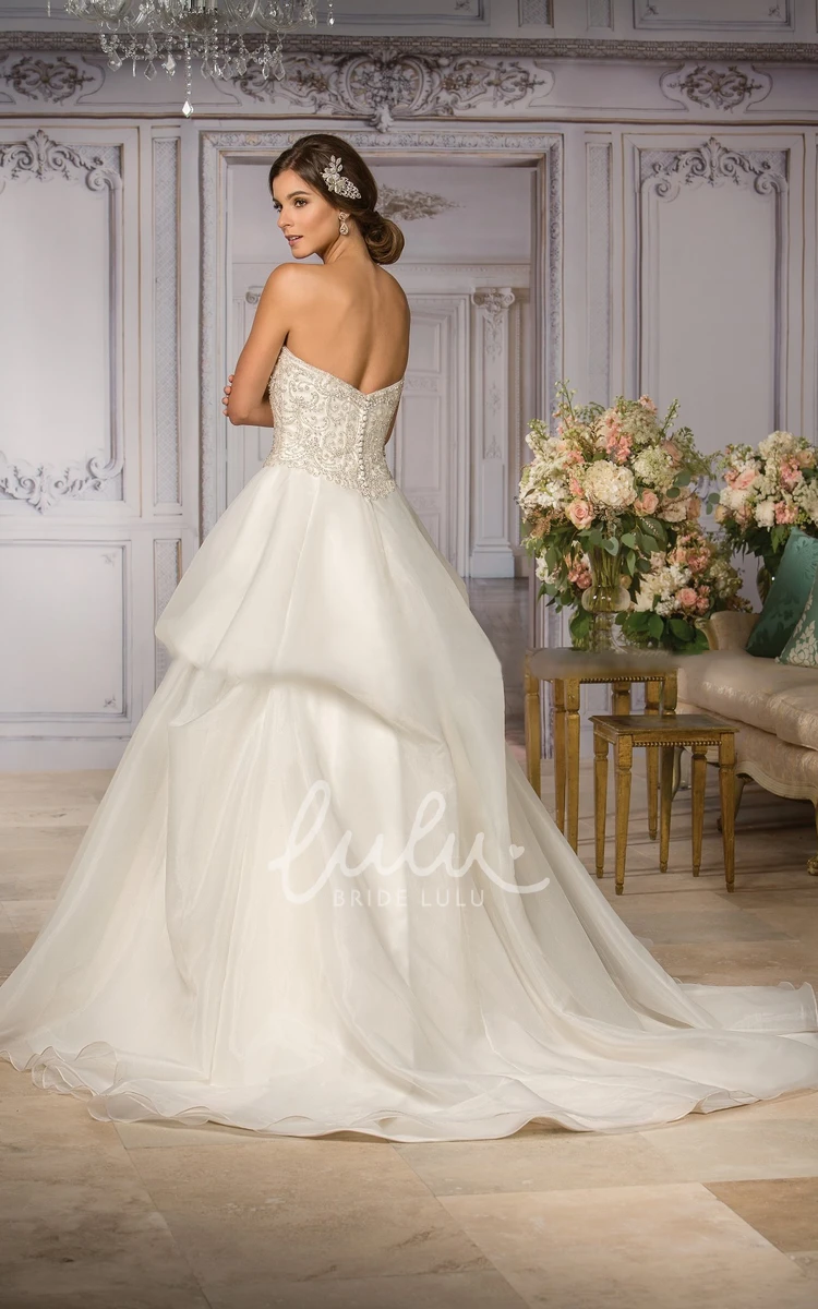 Crystal Ballgown with Strapless A-Line and Ruffles