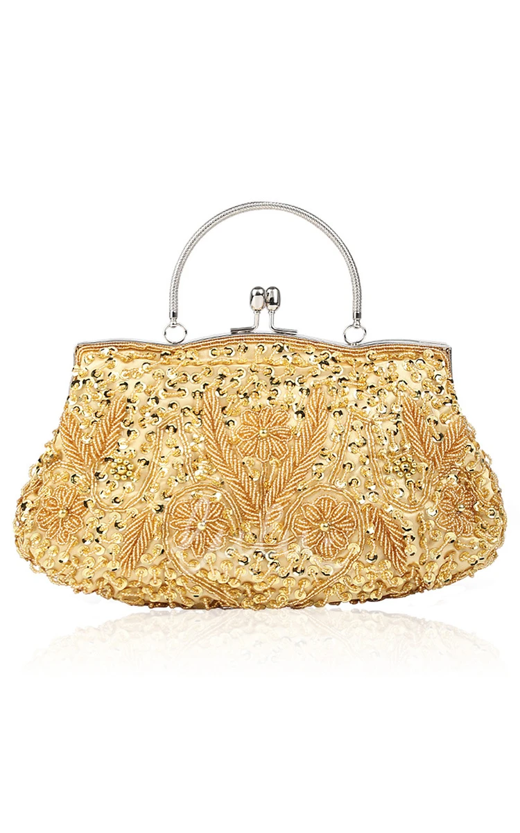 Appliqued Beaded Handbag