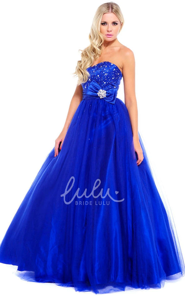 Sweetheart Tulle Prom Dress with Beading Sleeveless Ball Gown