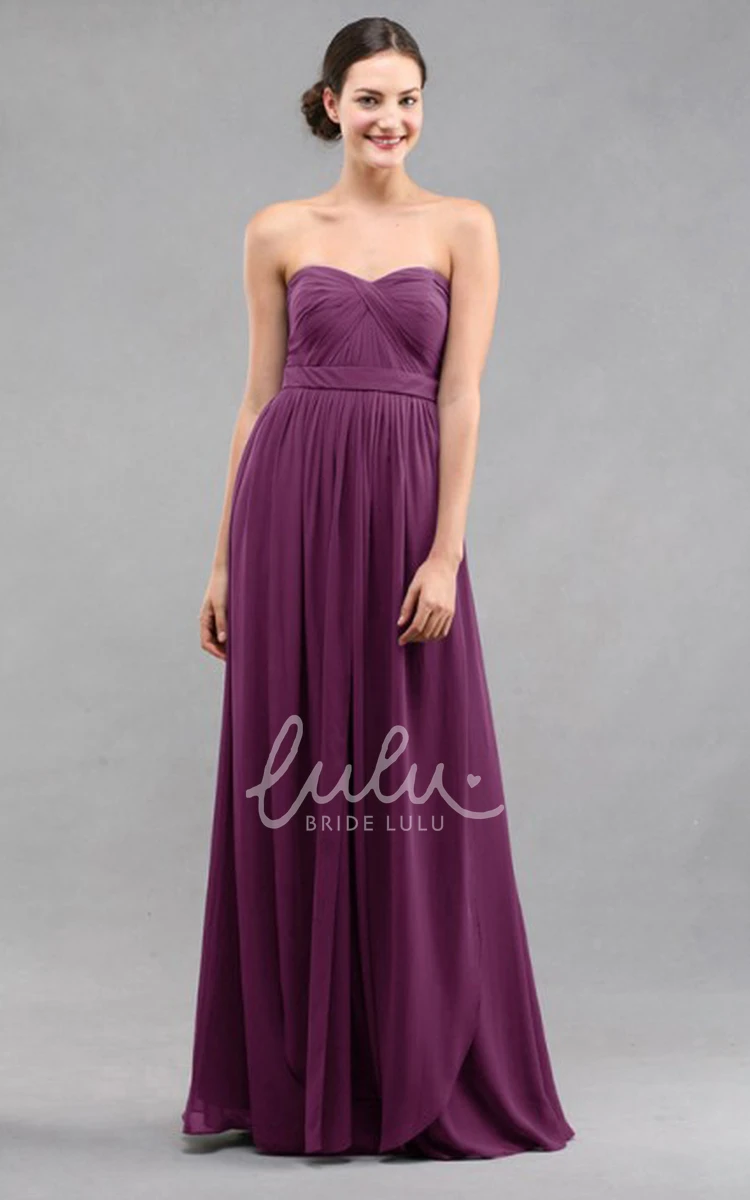 Sweetheart Empire Chiffon Bridesmaid Dress with Criss-Cross Classy Bridesmaid Dress