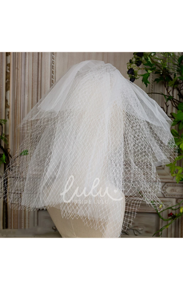 Two Layer White Tulle Shoulder Veil Chic Wedding Accessory