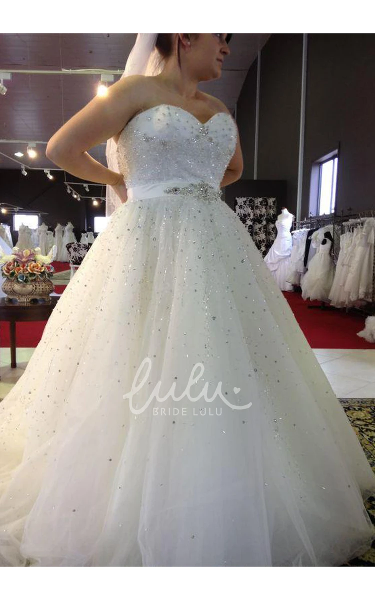 Tulle Sweetheart A-Line Wedding Dress with Zipper