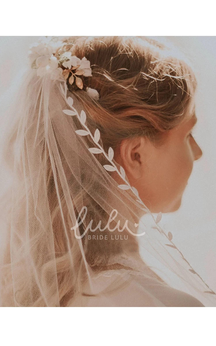 Fairy Tulle Lace Edge Wedding Veil Dreamy Bridal Accessory