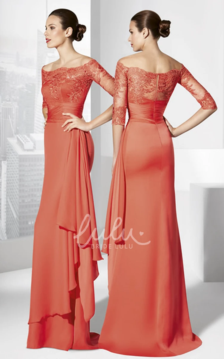 Lace Strapless Trumpet Bridesmaid Dress with Appliques