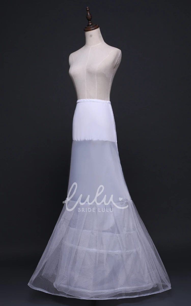 Fishtail Wedding Petticoat with Elastic Belt and Trailing Mesh Yarn Wedding Dress Accessories