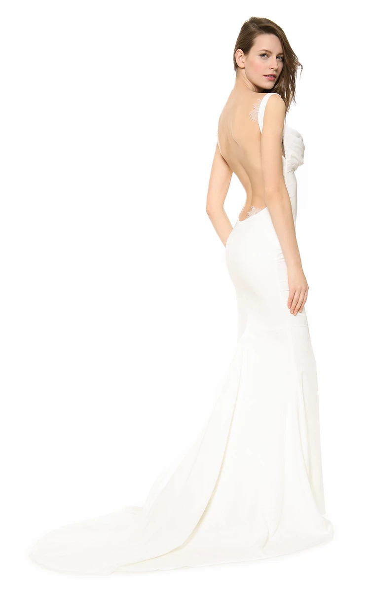 Long Backless Mermaid Dress Sexy Wedding Dress