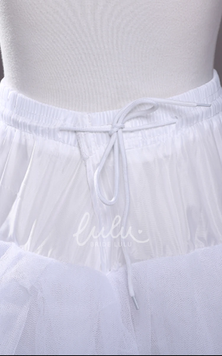 White Short Tutu Skirt with Three-layer Net and Boneless Design Casual Dress