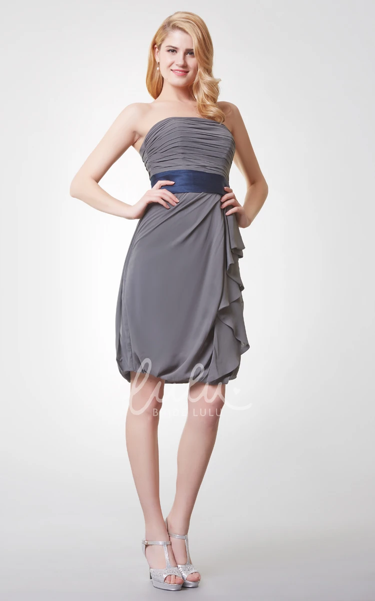 Sleeveless Ruched Draped Chiffon Dress With Backless Simple Boho Mini