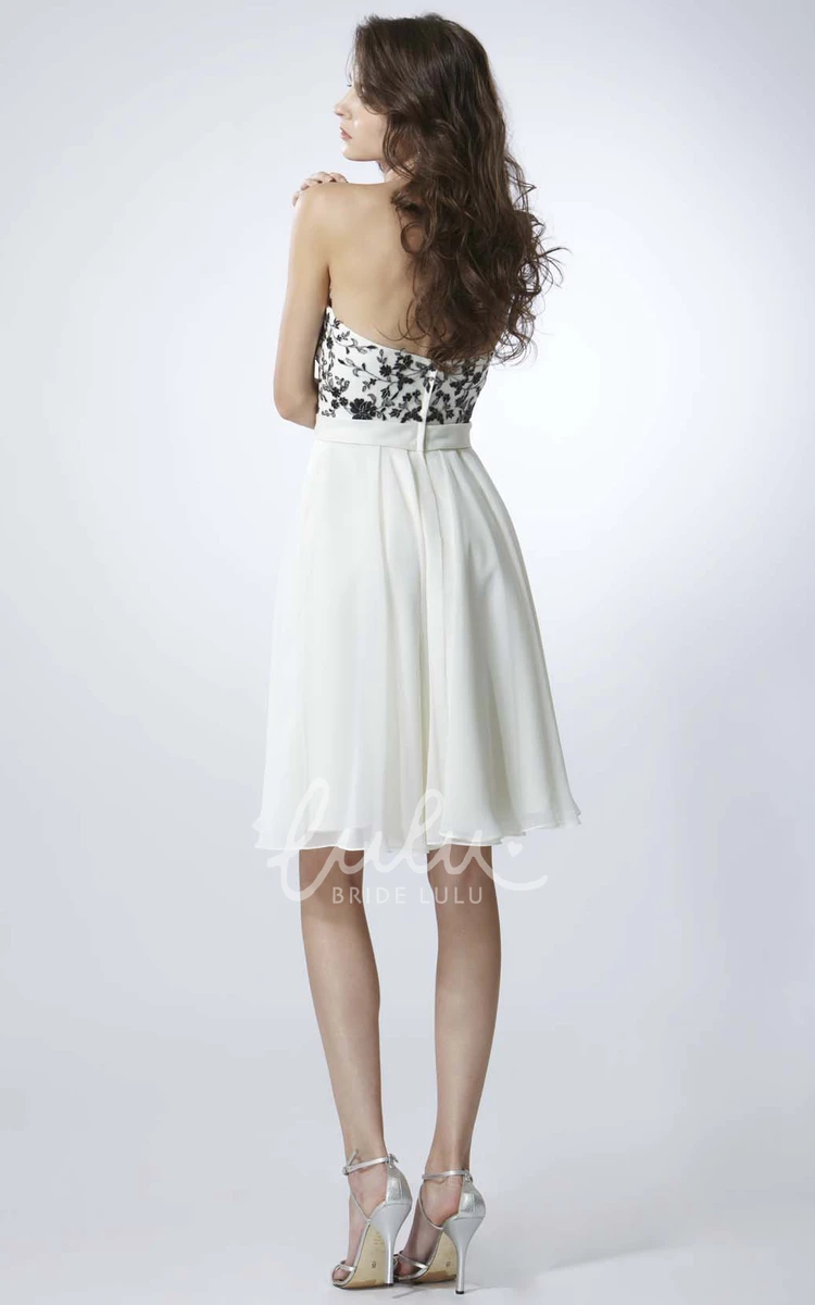 Empire Sweetheart Sleeveless Chiffon Bridesmaid Dress with Draped & Short Length