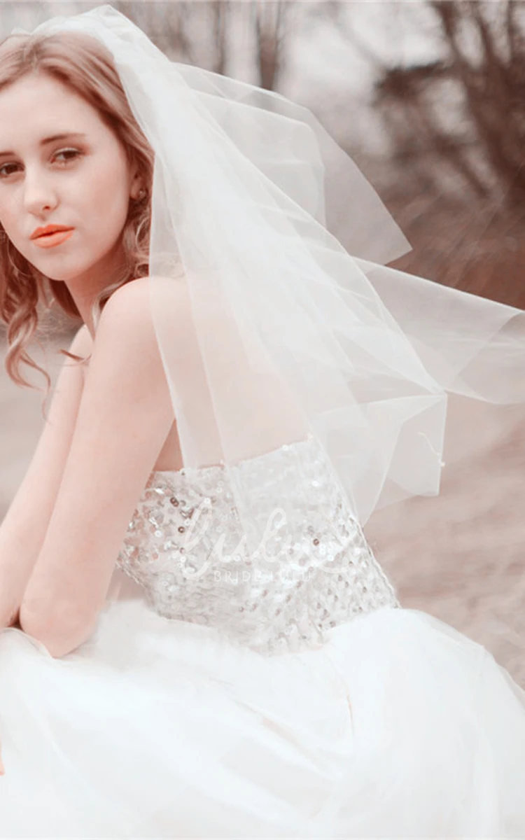 Double-layer Tulle Bride Wedding Veil Romantic Bridal Accessory