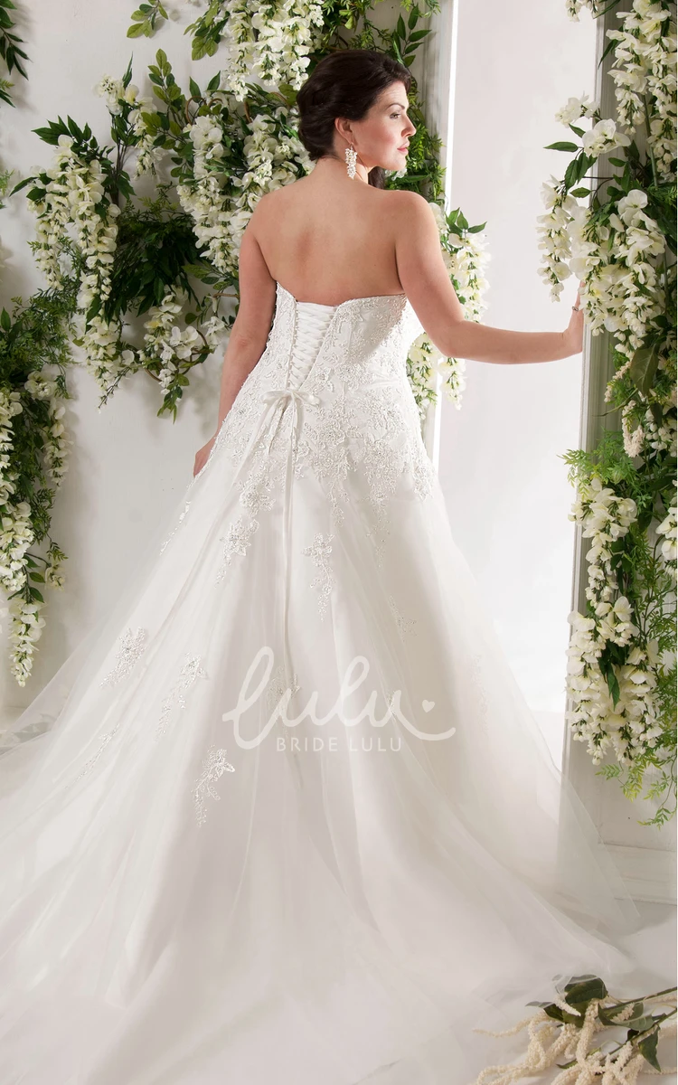 Lace A-Line Wedding Dress with Sweetheart Neckline and Corset Back