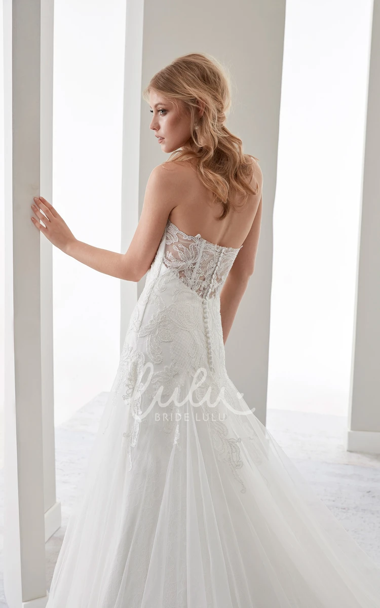 Sweetheart Mermaid Lace Wedding Dress with Appliques