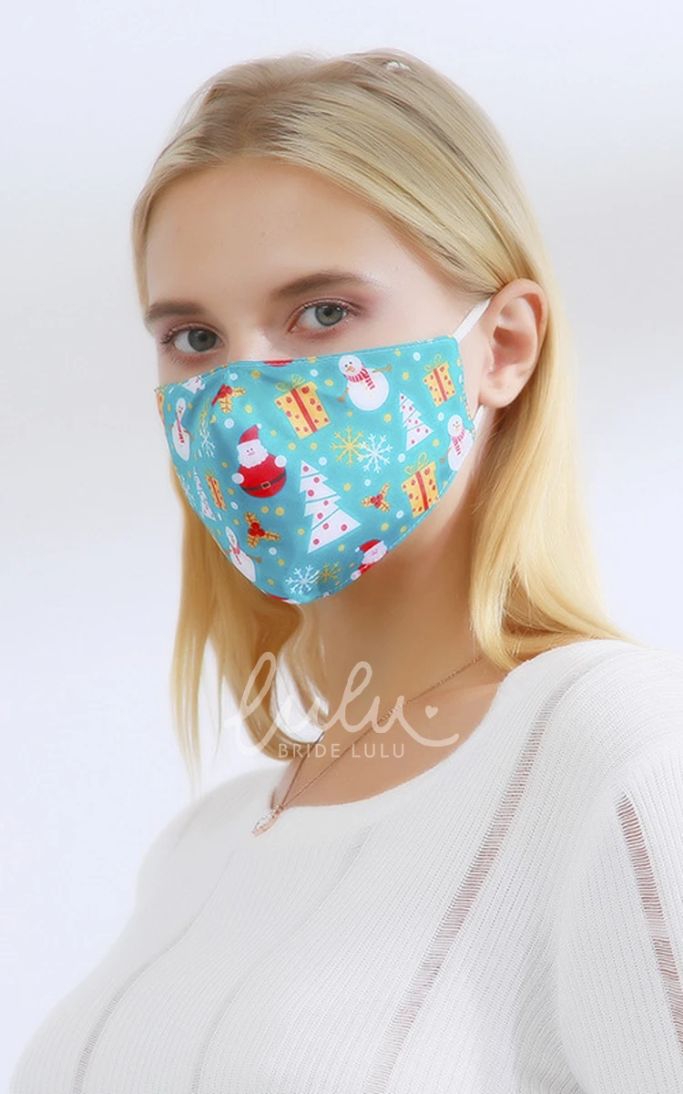 Non-medicial Christmas Cotton Washable Face Mask In 10 Colors