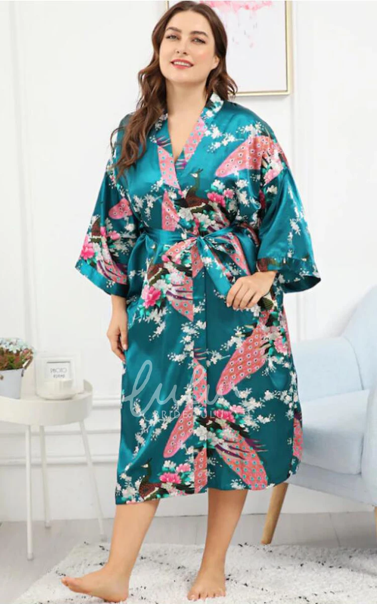 Plus Size Floral Bride Bridesmaid Robe