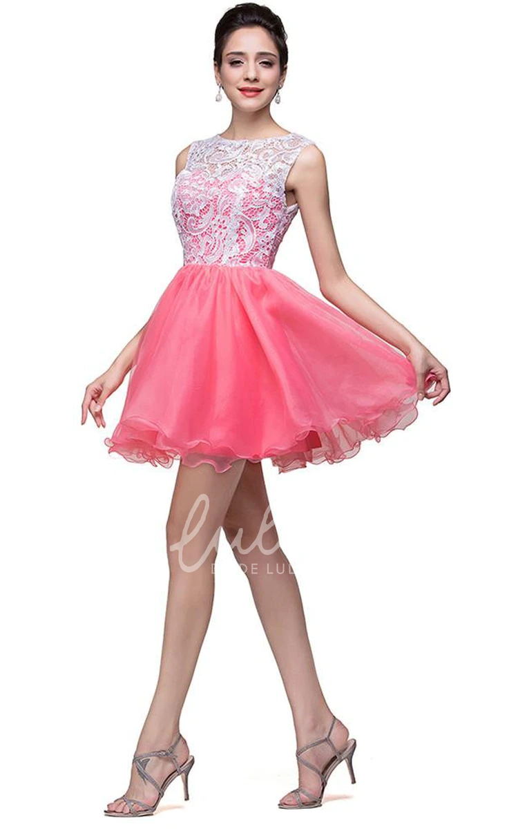 Sleeveless Lace Homecoming Dress Lovely Short Dress for Women