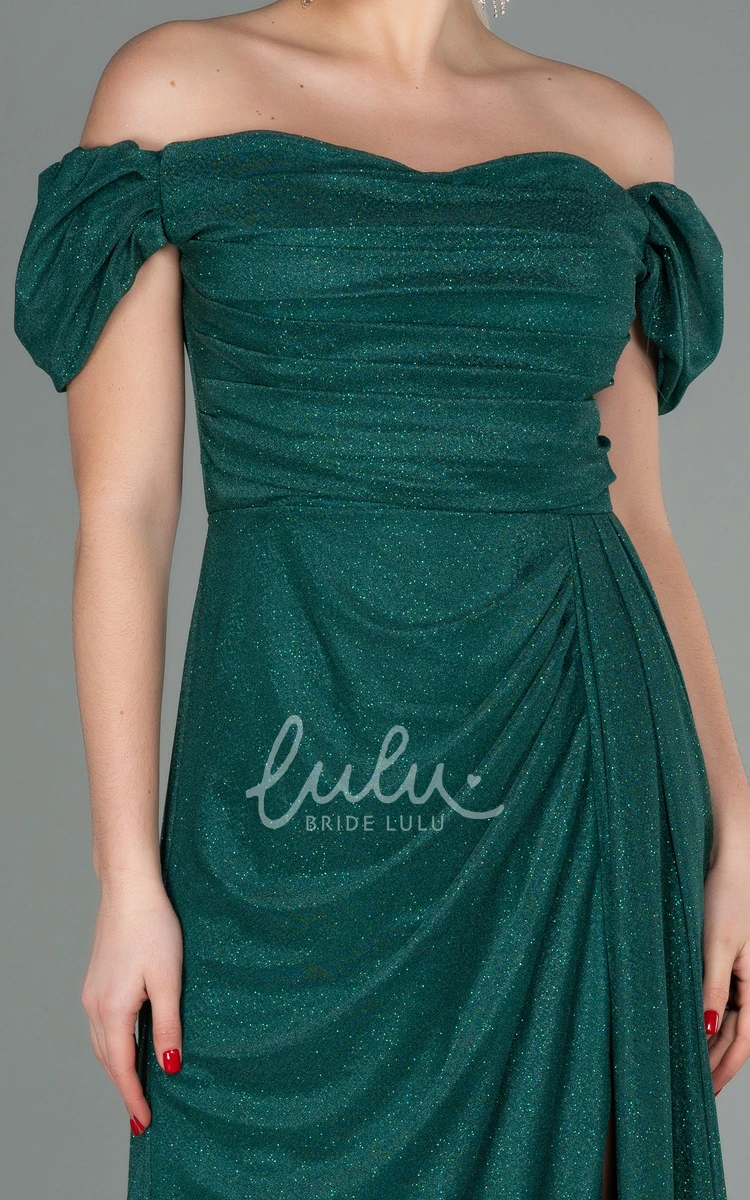 Off-shoulder Sequin Split Evening Dress Casual Women's Dress