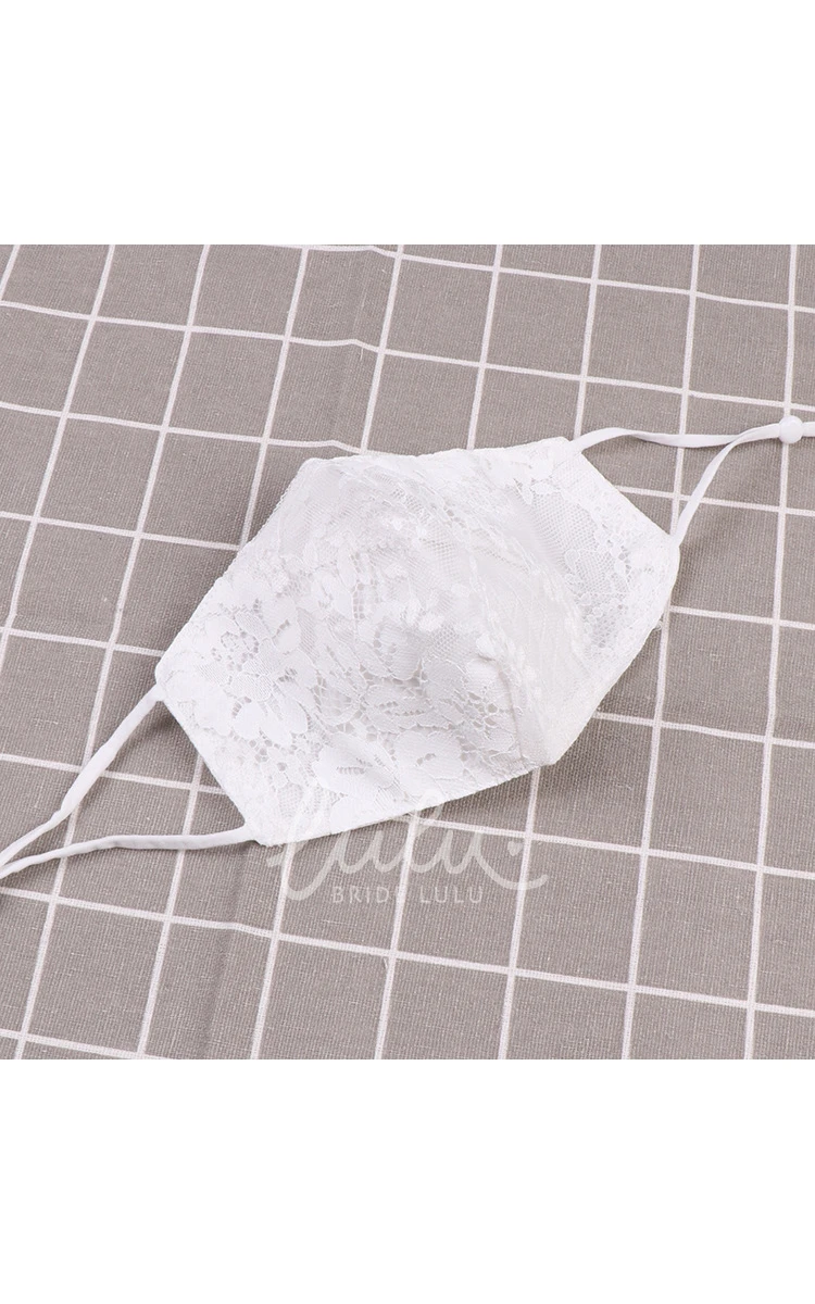 Non-Medical Lace Appliqued Wedding Face Masks